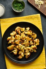Roasted cauliflower on plate