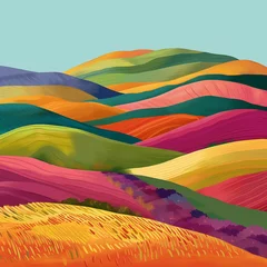 Deurstickers vibrant abstract landscape © Mariana