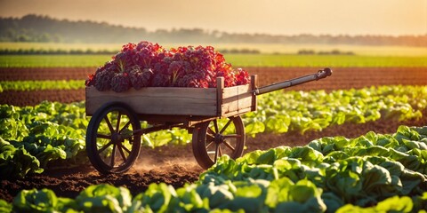 the field of vegetables  - Powered by Adobe