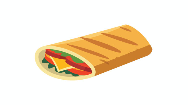Wrap chicken sandwich icon vector image