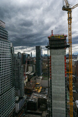The intricate detail of Brooklyn's urban fabric is captured from a high vantage point, with the...