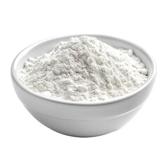 Fototapeta na wymiar a bowl of flour with a white background 