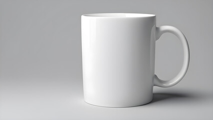 Fototapeta premium mug mock-up isolated on light gray background 3d illustrating