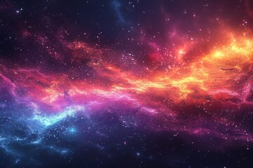 Fototapeta premium Stunning Galaxy, Colorful cosmos with stardust and milky way.