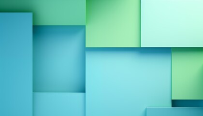 abstract blue green background with lines and squares