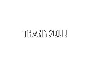 Thank you text vector icon. This is isolated in white background.