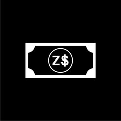 Zimbabwe Currency Symbol, The Zimbabwean Dollar Icon, ZWD Sign. Vector Illustration