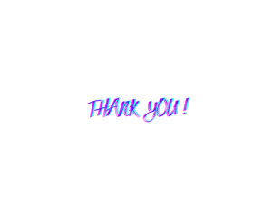 Thank you text vector icon. This is isolated in white background.