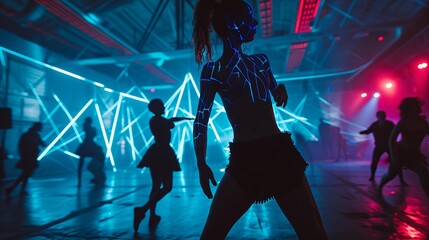 Robotic Dance: Fusion of Art and Tech - obrazy, fototapety, plakaty