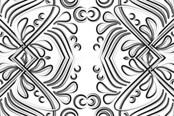 Simple colourful line art pattern of indonesian culture traditional tenun batik ethnic dayak ornament 