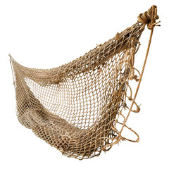 Fishing net, transparent background, isolated image, generative AI