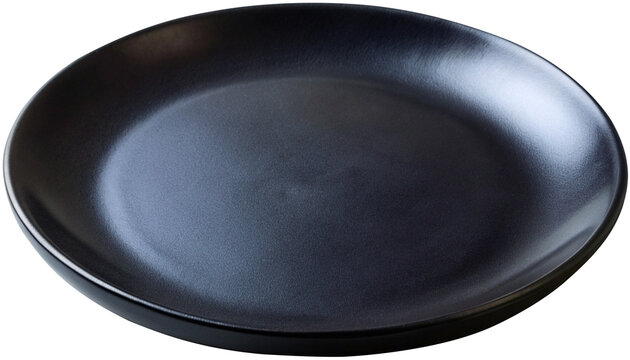 empty black plate