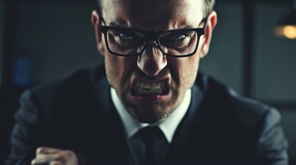 Fototapeta premium Angry boss in office