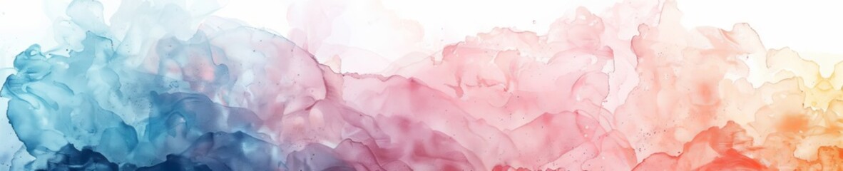 Close-up of a 3D watercolor texture, with soft washes of color, perfect for artistic and cute advertising backdrops - obrazy, fototapety, plakaty
