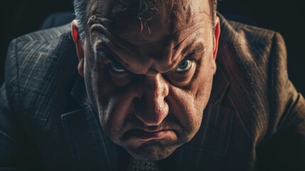 Angry boss in office - obrazy, fototapety, plakaty