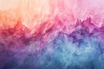 Abstract background with a vibrant watercolor splash blending pink and blue hues, reminiscent of a celestial scene or dreamy skyscape.. - obrazy, fototapety, plakaty