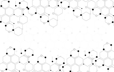 abstract hexagon scientific background