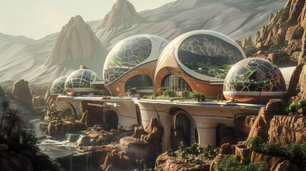 planet outpost colony, Living modules for the conquest of space, space mission Space background - obrazy, fototapety, plakaty