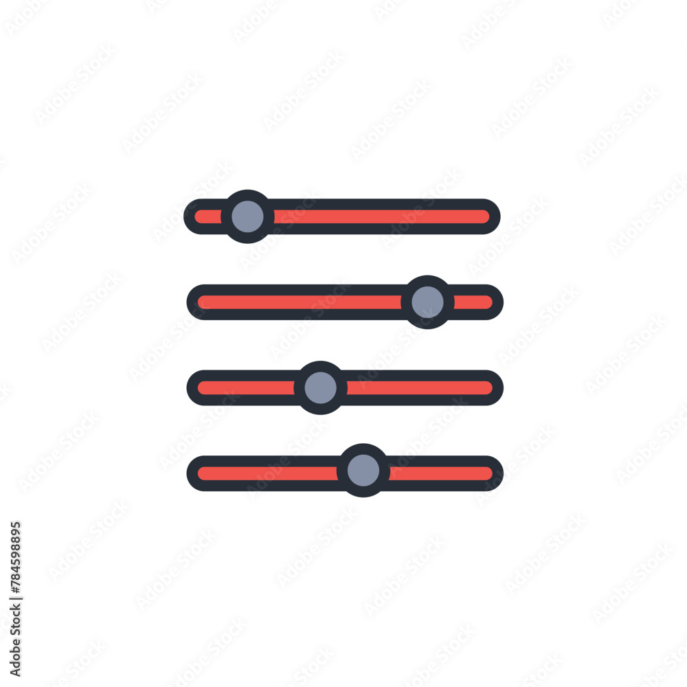 Poster adjust icon. vector.editable stroke.linear style sign for use web design,logo.symbol illustration.