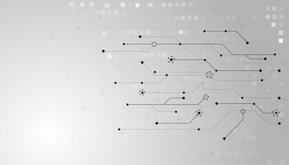 Vector abstract technology on a white background. Communication data Science .