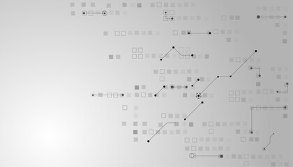 Vector abstract technology on a white background. Communication data Science .