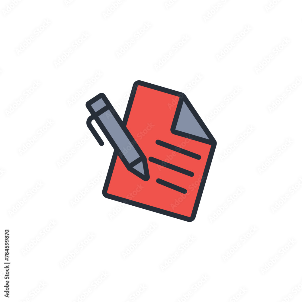 Poster content icon. vector.editable stroke.linear style sign for use web design,logo.symbol illustration.
