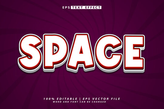 Space 3D Editable Text Effect Template