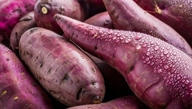 BATATA-DOCE:  PILHA DE BATATA DOCE FRESCAS EM ESTILO R&Uacute;STICO E CONCEITO DE ALIMENTA&Ccedil;&Atilde;O SAUD&Aacute;VEL