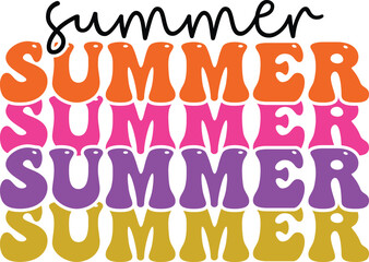 Summer Retro SVG T-shirt Design