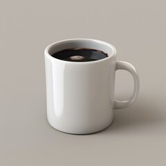 Pristine Coffee Mug in Neutral Tones Exuding Simplicity and Tranquility