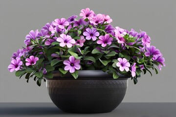 Vibrant Floral Arrangement in Decorative Potted Plant