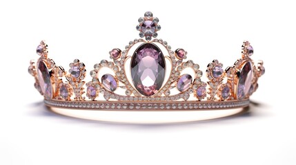 Princess tiara isolated on white background. Clipping path included.