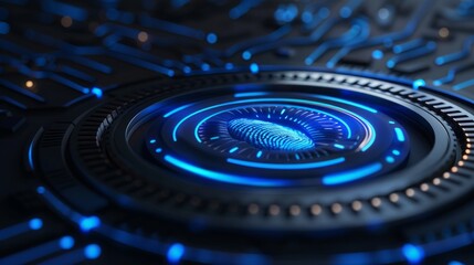 Futuristic Fingerprint Scanner Concept