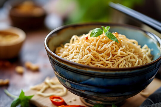 Chinese noodle in bowl