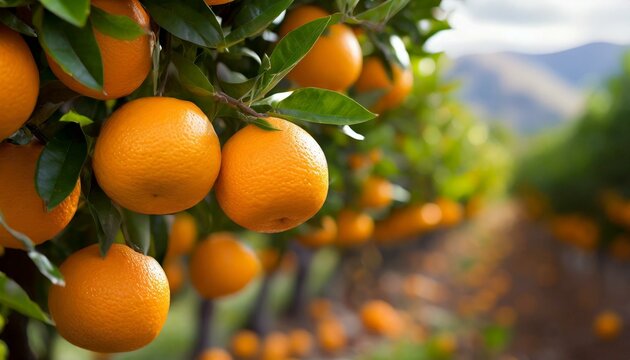 CITRICULTURA: PRODU&Ccedil;&Atilde;O DE LARANJAS EM POMAR PRONTA PARA A COLHEITA EM UM CONCEITO DE AGRICULTURA FAMILIAR