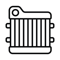 Car engine radiator filter icon design vector