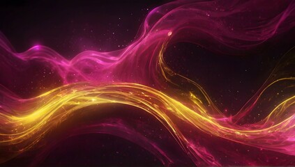 Obraz premium gold energy flow, dark pink, colorful, magical, backround