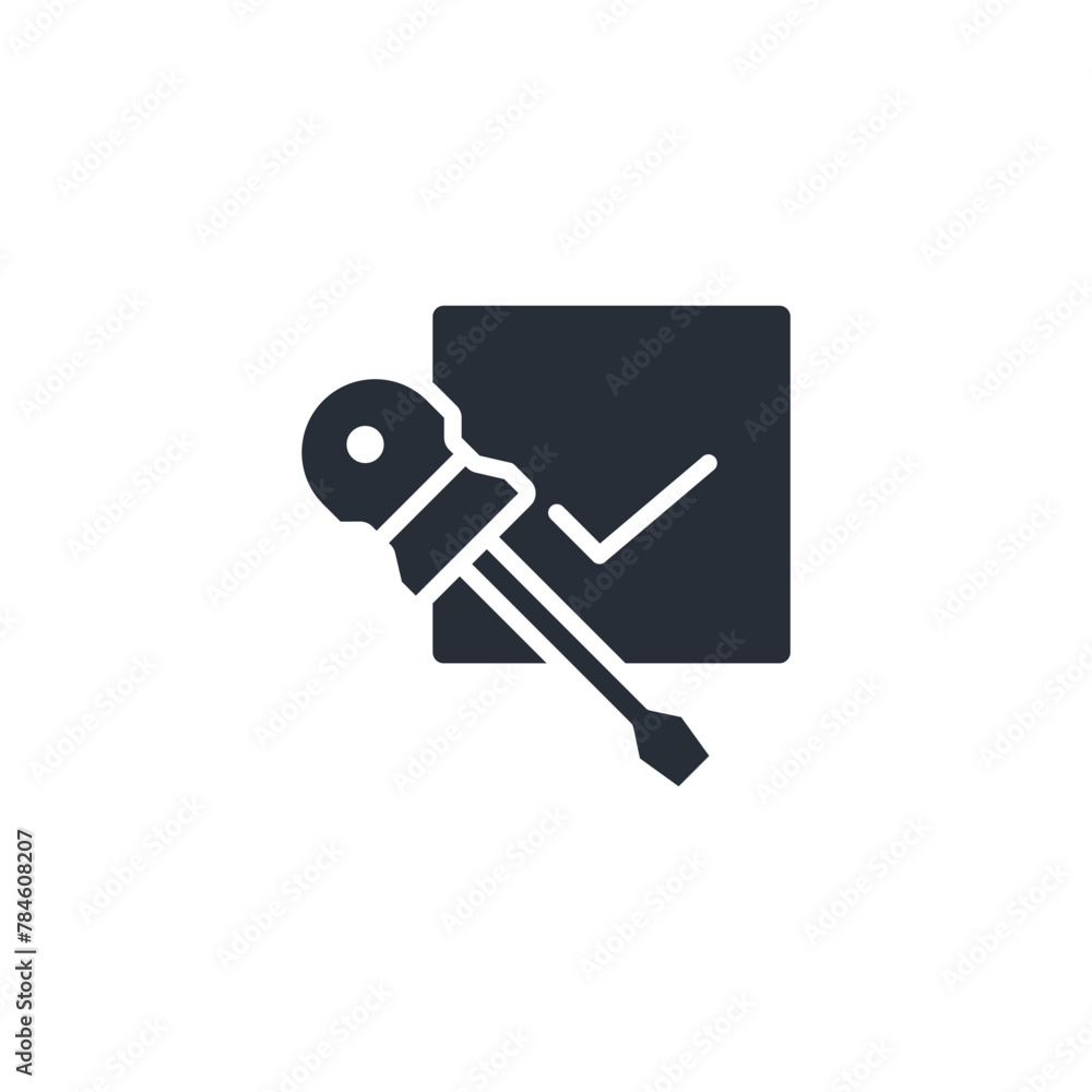 Poster fix icon. vector.editable stroke.linear style sign for use web design,logo.symbol illustration.