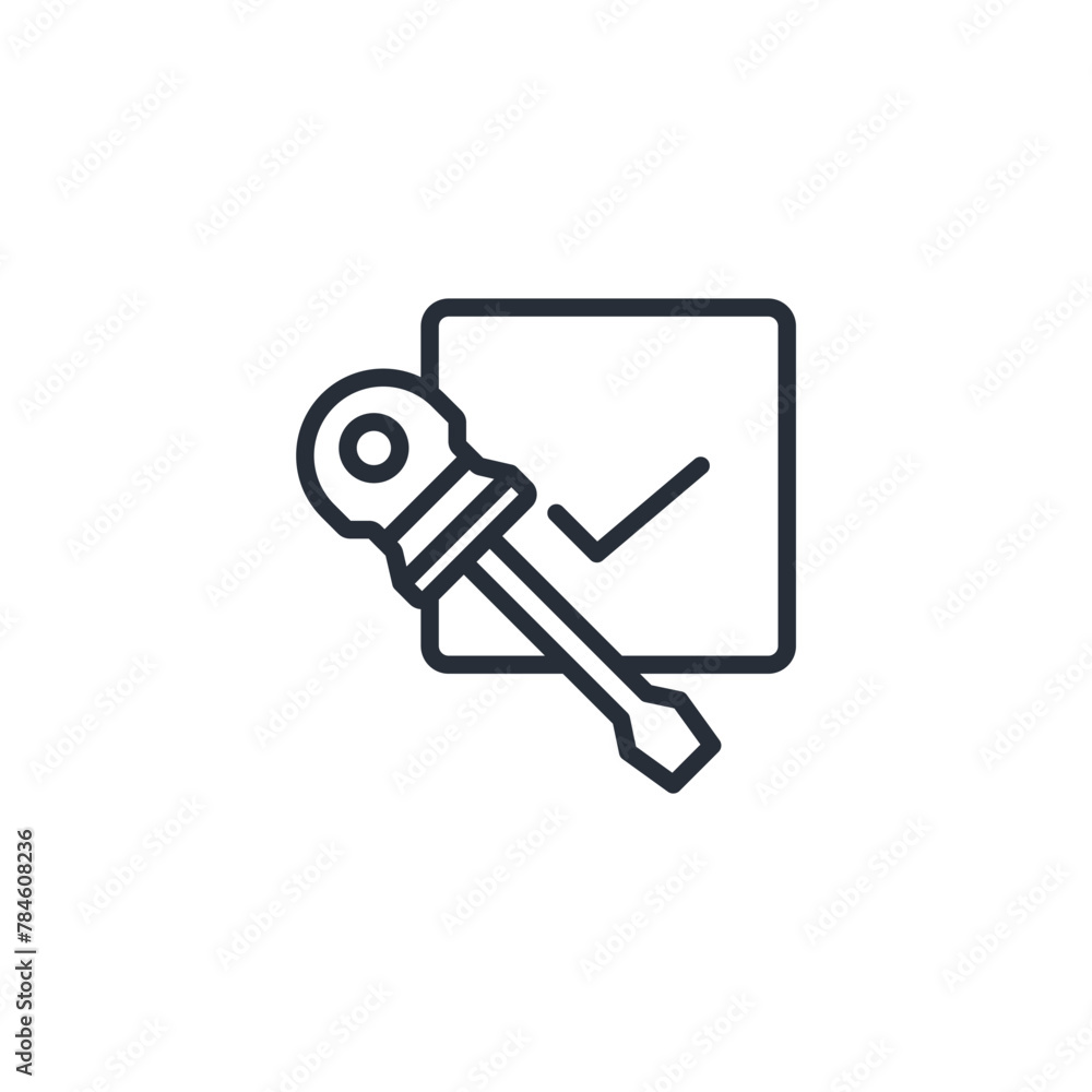 Poster fix icon. vector.editable stroke.linear style sign for use web design,logo.symbol illustration.