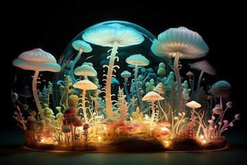 Fototapeta premium design of mushrooms fantasy creative image