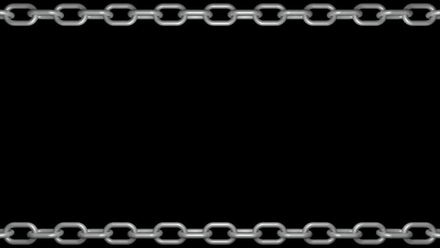 Metallketten bewegen sich am oberen und unteren Bildrand