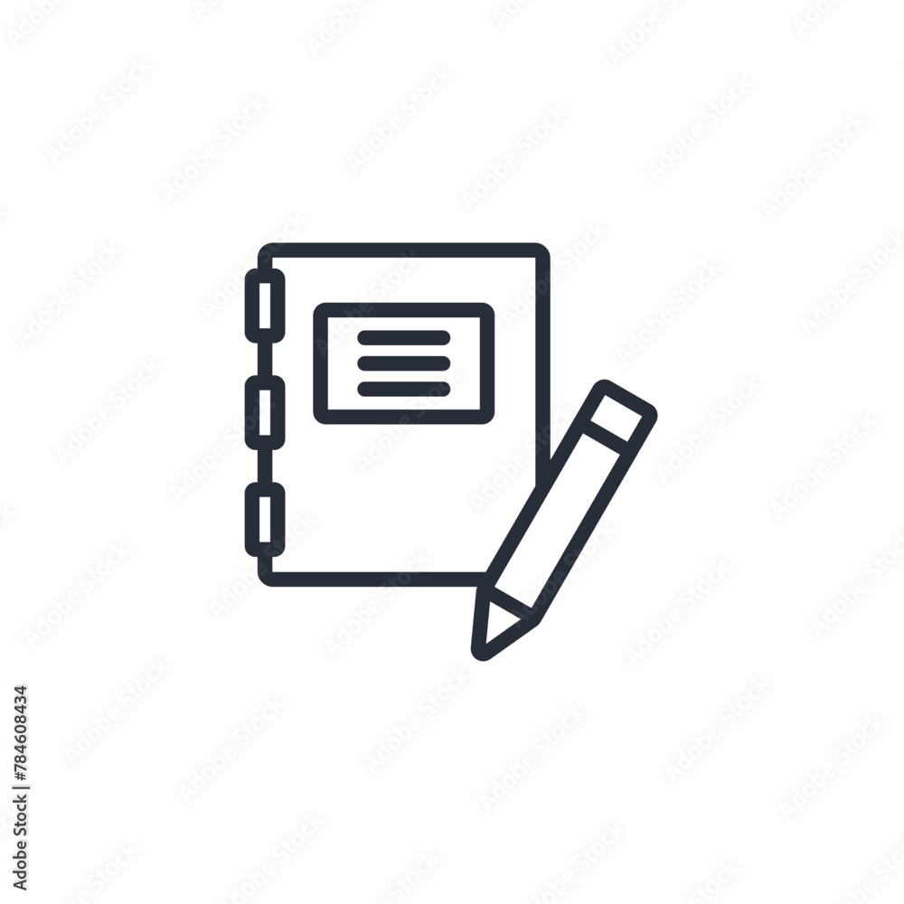 Poster note icon. vector.editable stroke.linear style sign for use web design,logo.symbol illustration.