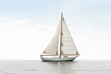 Fototapeta premium nice sailboat in the sea sailing at outdoor