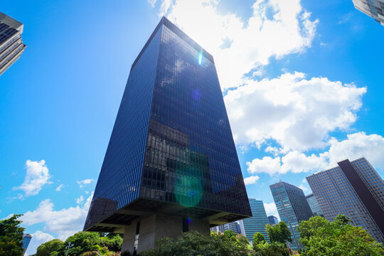 Rio de Janeiro, RJ, Brazil, 03/11/2024 - National Bank for Economic and Social Development headquarters, BNDES, Banco Nacional de Desenvolvimento Econ&ocirc;mico e Social, in the Chile Avenue, Downtown Rio
