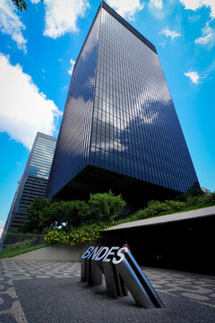 Rio de Janeiro, RJ, Brazil, 03/11/2024 - National Bank for Economic and Social Development headquarters, BNDES, Banco Nacional de Desenvolvimento Econ&ocirc;mico e Social, in the Chile Avenue, Downtown Rio