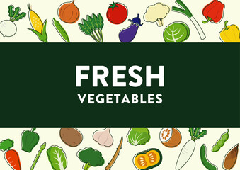 シンプルな野菜のフレーム