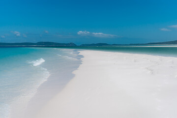Whitehaven beach lagoon at national park queensland australia tropical coral sea world heritage.