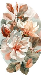 Elegant Magnolia Blossom Illustration