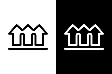 home illustration white black outline icon