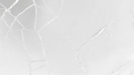 Broken glass on transparent background with lots of glass splinters and cracks - obrazy, fototapety, plakaty